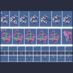 Time-lapse sequences of interactive molecular experiments - (A) investigating guanylate kinase mechanics, (B) flexible DNA docking to a protein, and (C) membrane protein extraction and reinsertion.